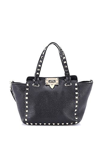 Valentino Garavani Rockstud Tote Pebbled Leather Mini (view 1)