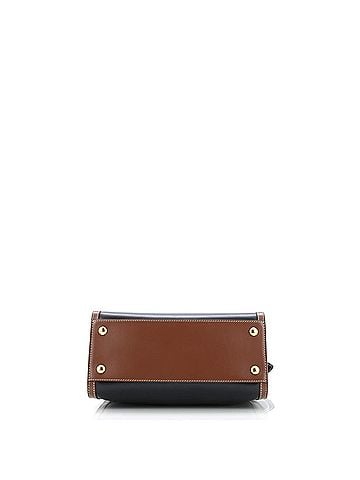 Burberry Title Two Handle Tote Leather with Vintage Check Canvas Mini (view 2)