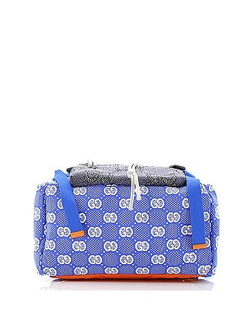 Gucci Panelled Double Buckle Backpack GG Jacquard Nylon and Rubber Large (view 2)