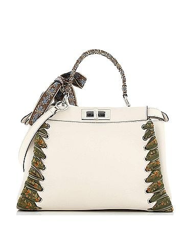 Fendi Peekaboo Bag Leather with Ribbon Whipstitch Regular (view 1)