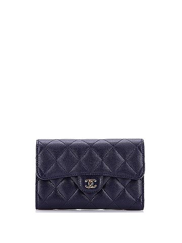 Chanel Trifold Classic Flap Wallet Quilted Caviar Medium (view 1)