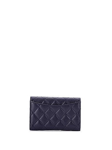 Chanel Trifold Classic Flap Wallet Quilted Caviar Medium (view 2)