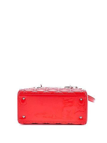 Christian Dior Lady Dior Bag Cannage Quilt Patent Medium (view 2)
