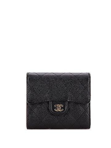 Chanel CC Compact Classic Flap Wallet Quilted Caviar (view 1)