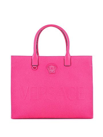 Versace La Medusa Tote All Over Logo Canvas Large (view 1)
