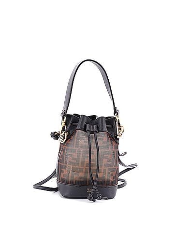 Fendi Mon Tresor Bucket Bag Zucca Mesh with Leather Mini (view 1)