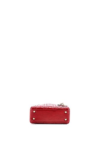 Christian Dior Lady Dior Chain Bag Cannage Quilt Patent Mini (view 2)