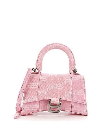 Balenciaga Hourglass Top Handle Bag BB Monogram Denim XS (view 1)
