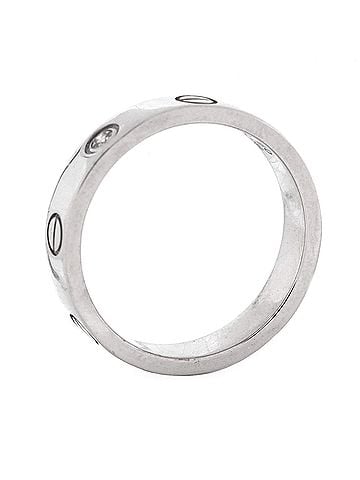 Cartier Love Wedding Band 1 Diamond Ring 18K White Gold with Diamond (view 2)