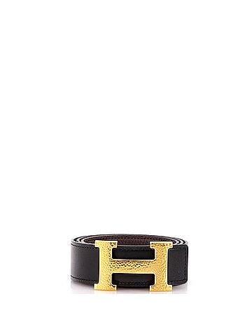 Hermès Constance Martelee H Reversible Belt Leather with Hammered Hardware Medium (view 1)
