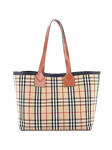 Burberry London Tote Vintage Check Canvas Medium (view 1)