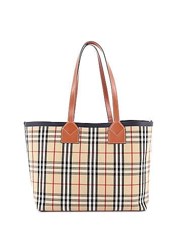 Burberry London Tote Vintage Check Canvas Medium (view 2)