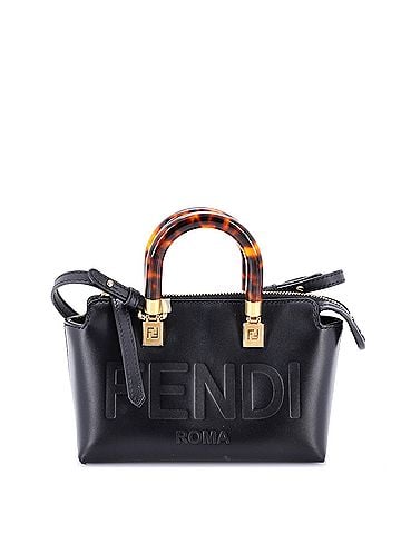 Fendi Logo By The Way Top Handle Bag Embossed Leather Mini (view 1)