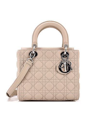 Christian Dior Lady Dior Bag Cannage Quilt Grained Calfskin Medium (view 1)