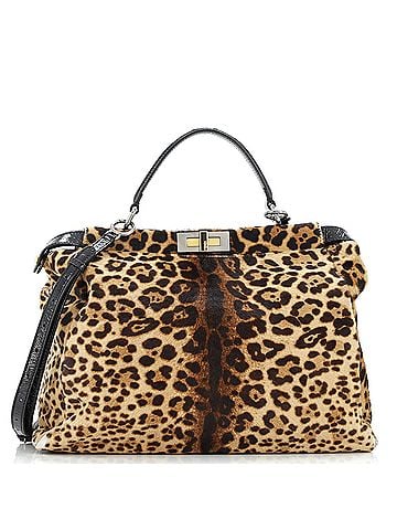 Fendi Peekaboo Bag Printed Pony Hair Large (view 1)
