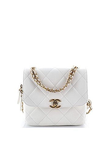Chanel Chain Melody Flap Backpack Quilted Lambskin Small (view 1)