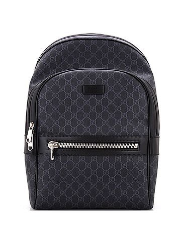 Gucci Front Zip Pocket Backpack GG Coated Canvas Medium (view 1)