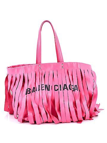 Balenciaga Laundry Cabas Tote Fringe Leather Small (view 1)