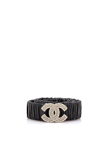 Chanel CC Elastic Belt Leather with Metal, Crystals and Faux Pearls (view 1)