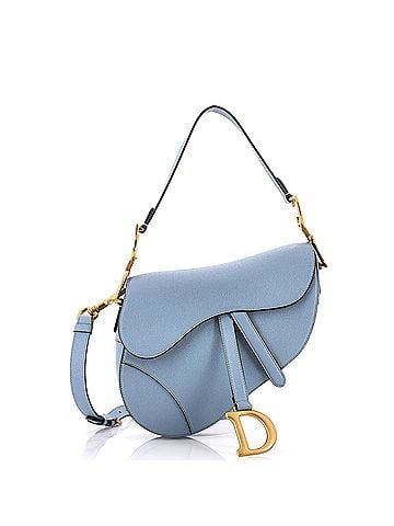 Christian Dior Saddle Handbag with Strap Leather Medium (view 1)