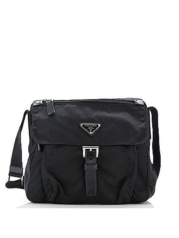 Prada Buckle Messenger Bag Tessuto Small (view 1)