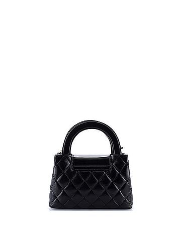 Chanel Kelly Top Handle Shopping Bag Quilted Shiny Aged Calfskin Mini (view 2)