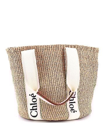 Chloé x Mifuko Woody Tote Raffia Large (view 1)