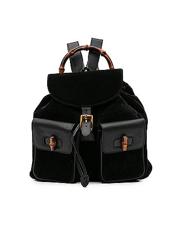 Gucci Suede Bamboo Backpack (view 1)