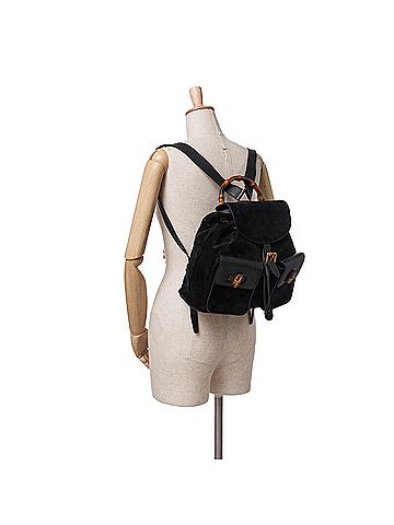 Gucci Suede Bamboo Backpack (view 2)