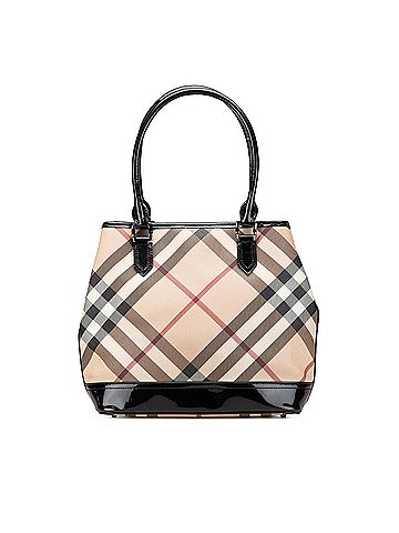 Burberry Supernova Check Coated Canvas Tote (view 1)