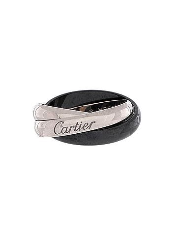 Cartier Trinity Ring 18K White Gold and Ceramic (view 1)