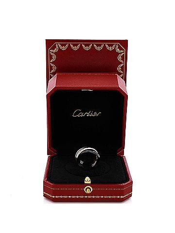 Cartier Trinity Ring 18K White Gold and Ceramic (view 2)