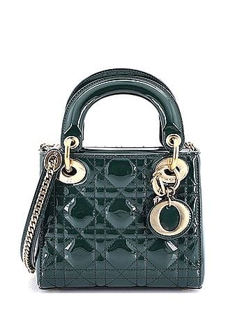 Christian Dior Lady Dior Chain Bag Cannage Quilt Patent Mini (view 1)