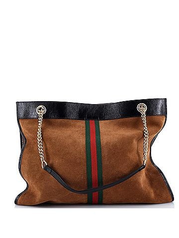 Gucci Rajah Chain Tote Suede Large (view 2)