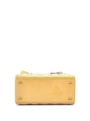 Christian Dior Lady Dior Bag Cannage Quilt Patent Medium (view 2)
