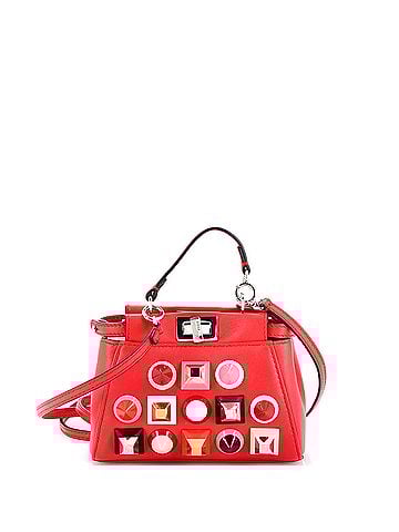 Fendi Peekaboo Bag Studded Leather Micro (view 1)