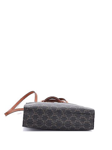 Céline Vertical Cabas Tote Triomphe Coated Canvas Small (view 2)