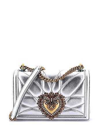 Dolce & Gabbana Devotion Full Flap Shoulder Bag Quilted Leather Small (view 1)