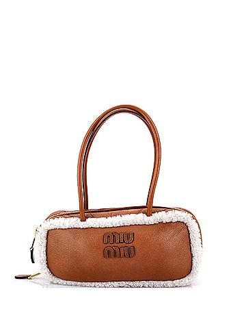 Miu Miu Arcadie Top Handle Bag Shearling with Leather Large (view 1)