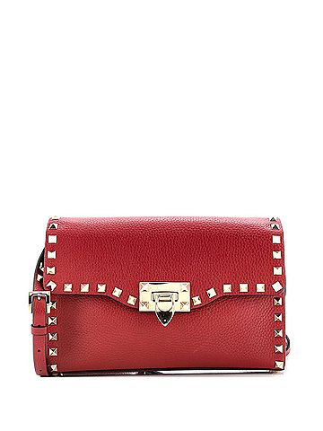 Valentino Garavani Rockstud Flip Lock Flap Bag Leather Medium (view 1)