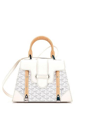 Goyard Saigon Top Handle Bag Coated Canvas with Leather PM (view 1)