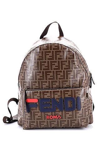 Fendi Mania Logo Backpack Zucca Coated Canvas Medium (view 1)