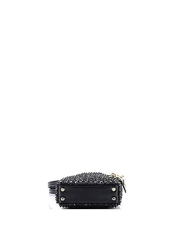 Christian Dior Lady Dior Bag Bead and Crystal Embellished Satin Micro (view 2)