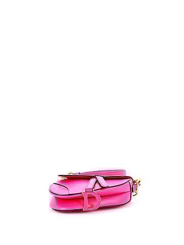 Christian Dior Saddle Handbag with Strap Leather Mini (view 2)