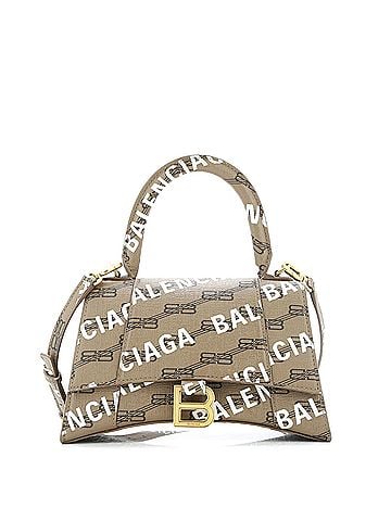 Balenciaga Hourglass Top Handle Bag Monogram Coated Canvas Small (view 1)