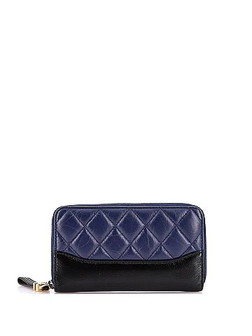 Chanel Gabrielle Zip Around Wallet Quilted Aged Calfskin Small (view 1)