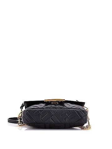 Fendi Baguette NM Bag Zucca Embossed Leather Mini (view 2)