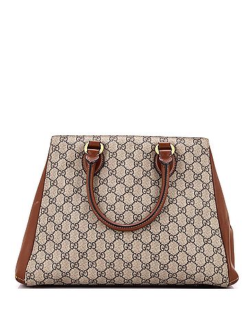 Gucci Trapezoid Top Handle Tote GG Coated Canvas Medium (view 1)
