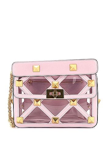 Valentino Garavani Roman Stud Flap Bag Quilted PVC with Leather Medium (view 1)