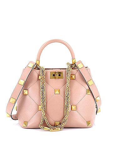 Valentino Garavani Roman Stud Top Handle Bag Quilted Leather Medium (view 1)